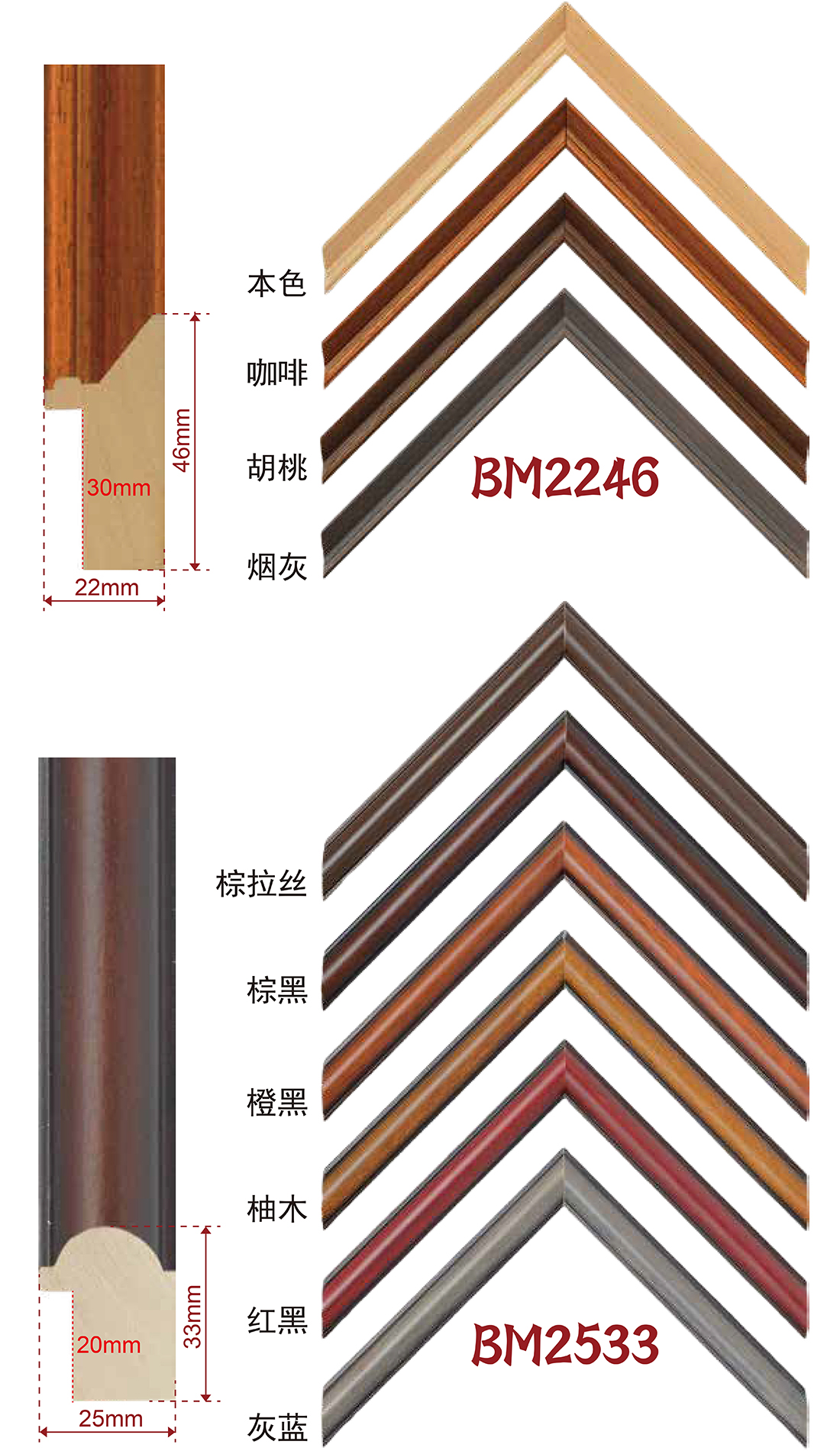 手擦色、包覆、白木线条