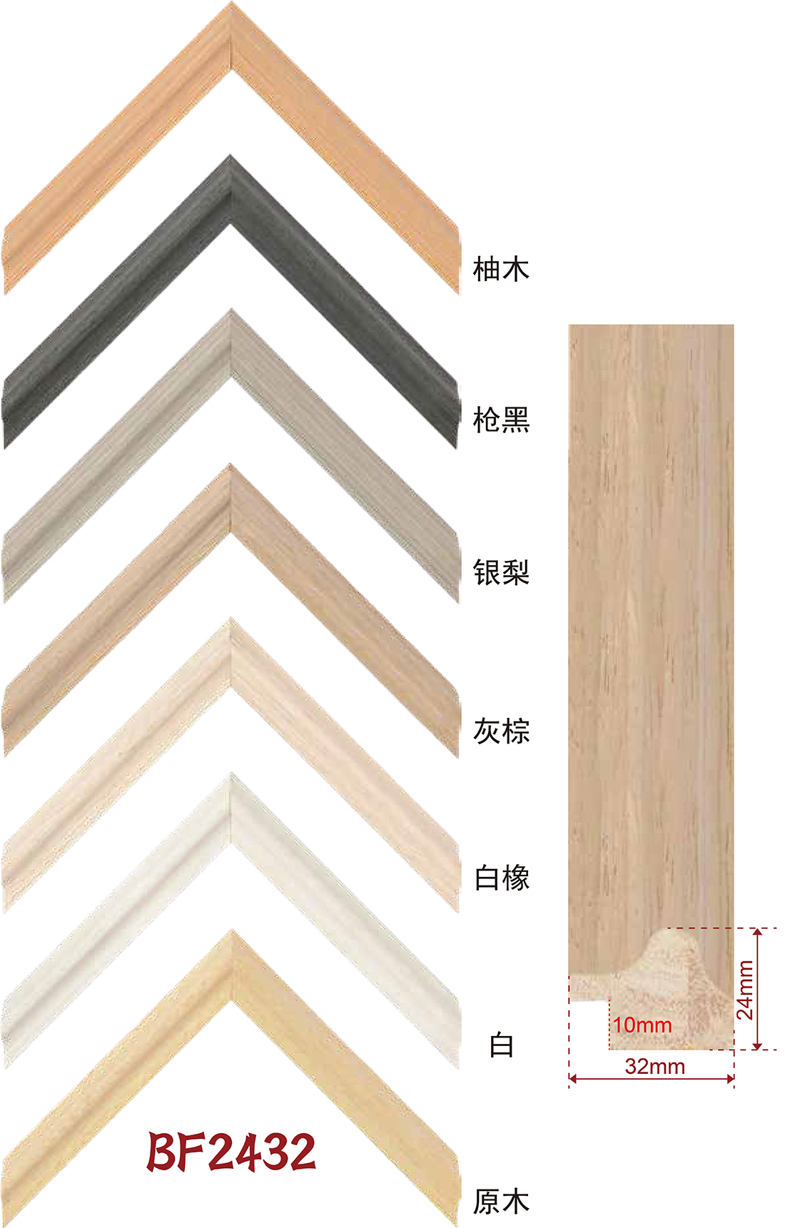 手擦色、包覆、白木线条